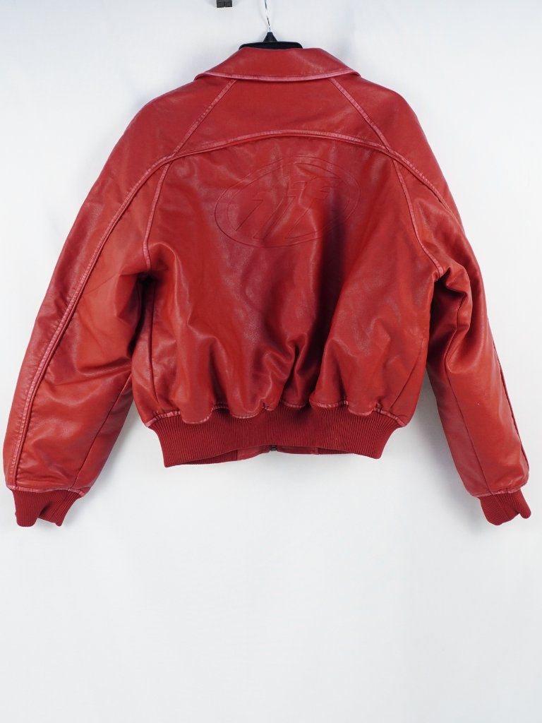 Scuffers Raw Red Raw Distressed Jacket With Embossed Logo - Unisex Size Medium — image 4 of 8
